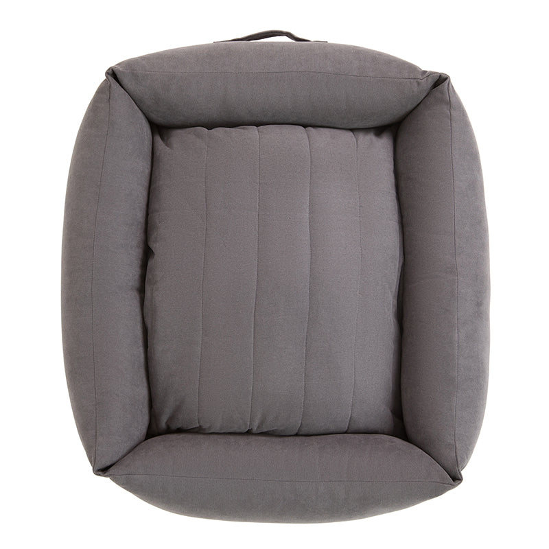 Quilted Siena Removable Parts Grey Bolster