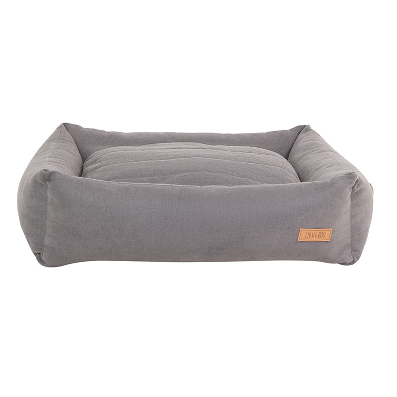 Quilted Siena Removable Parts Grey Bolster