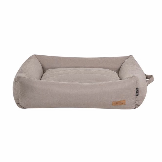 Quilted Siena Removable Parts Taupe Bolster Bed